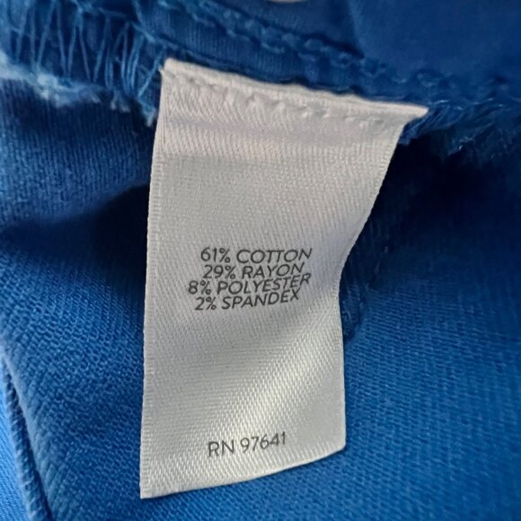 J.Jill Denim Women’s Cropped Pants Pull On Blue Size 6 Pockets - Picture 9 of 9